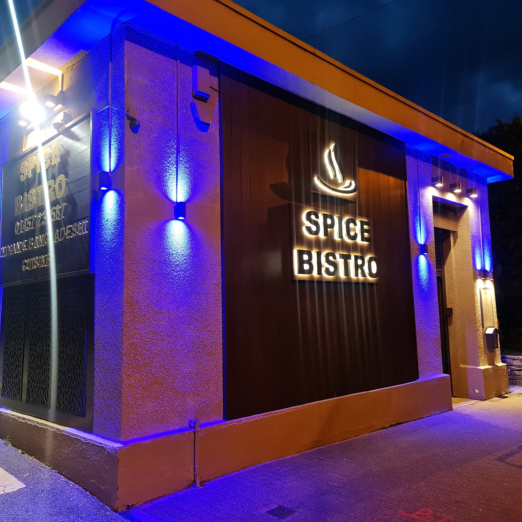 Spice Bistro Restaurant Exterior Night View